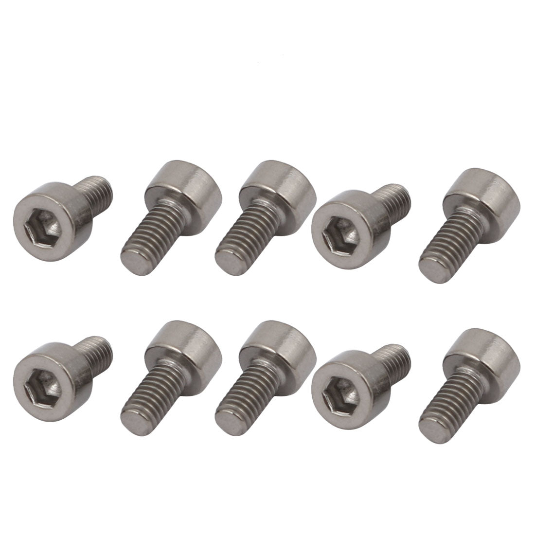 Harfington 10 Pcs M3x6mm Thread Hex Socket Drive Cap Head Titanium Screw