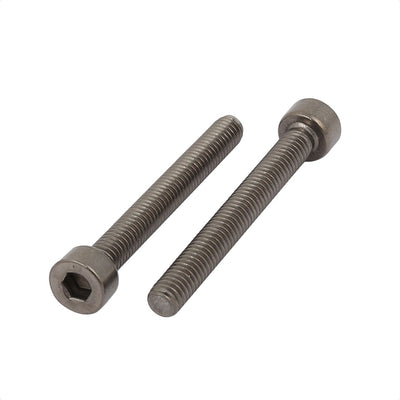 Harfington 5 Pcs M4x35mm Thread Hex Socket Drive Cap Head Titanium Screw