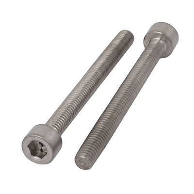 Harfington 5 Pcs M6x55mm Thread Hex Socket Drive Cap Head Titanium Screw