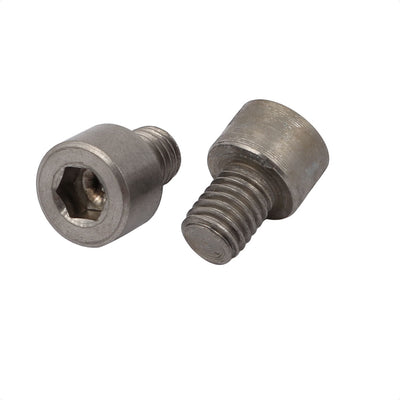 Harfington 2 Pcs M8x15mm Thread Hex Socket Drive Cap Head Titanium Screw