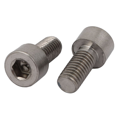 Harfington 2 Pcs M8x15mm Thread Hex Socket Drive Cap Head Titanium Screw