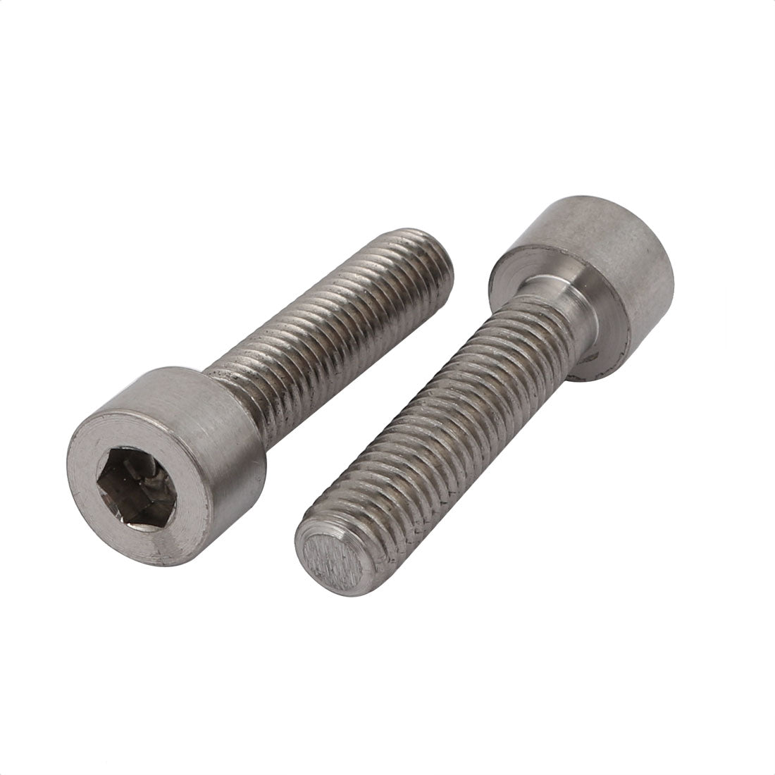 Harfington 2 Pcs M8x35mm Thread Hex Socket Drive Cap Head Titanium Screw