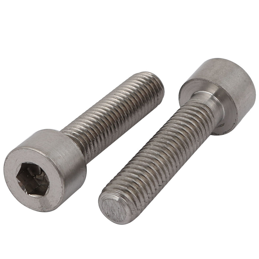 Harfington 2 Pcs M8x35mm Thread Hex Socket Drive Cap Head Titanium Screw