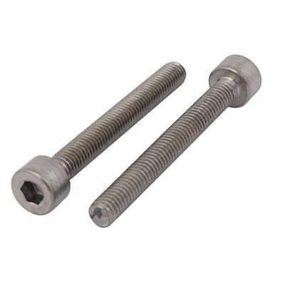Harfington 2 Pcs M8x60mm Thread Hex Socket Drive Cap Head Titanium Screw