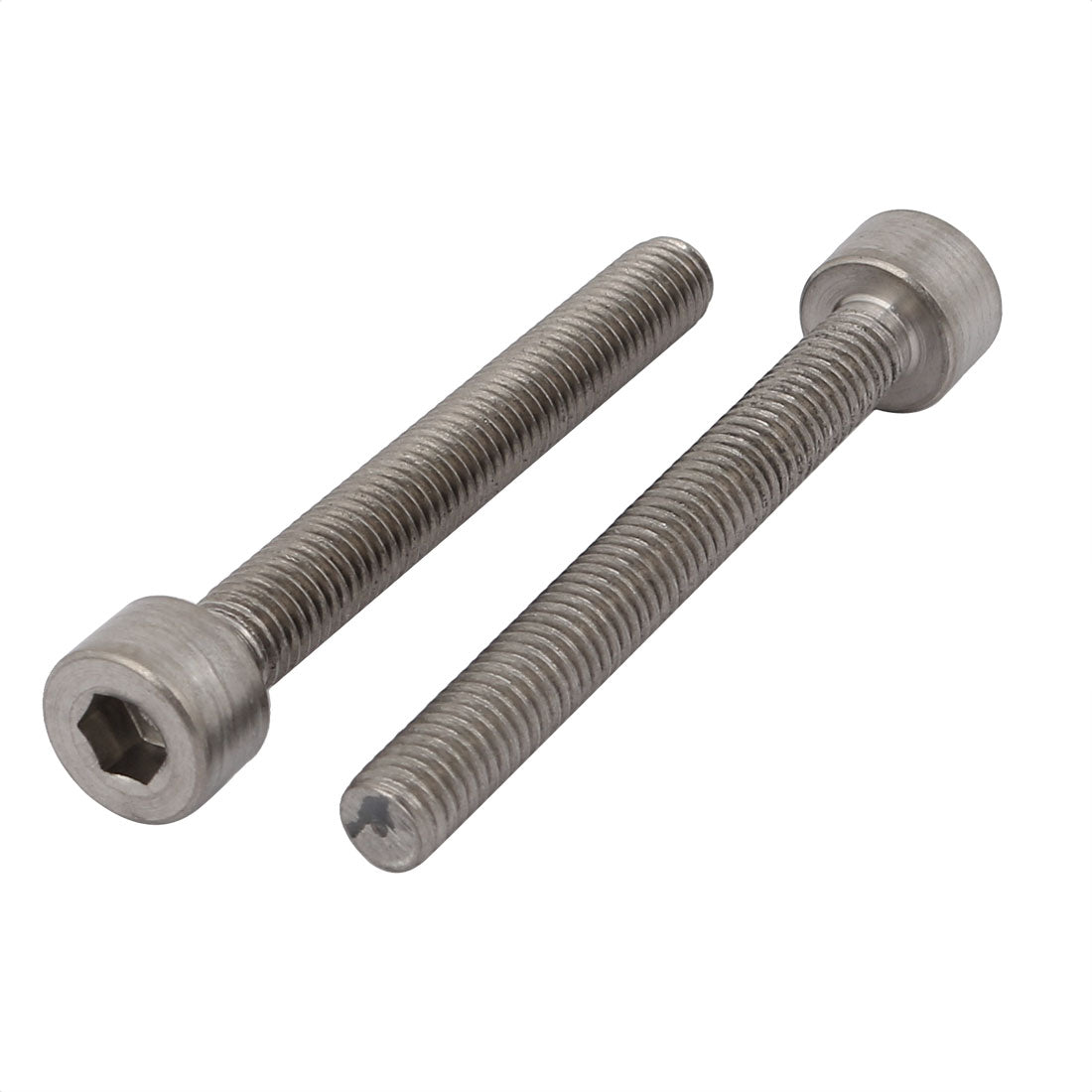 Harfington 2 Pcs M8x60mm Thread Hex Socket Drive Cap Head Titanium Screw