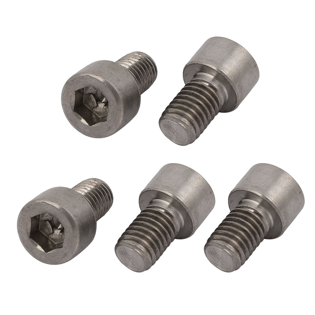 Harfington 5 Pcs M10x15mm Thread Hex Socket Drive Cap Head Titanium Screw