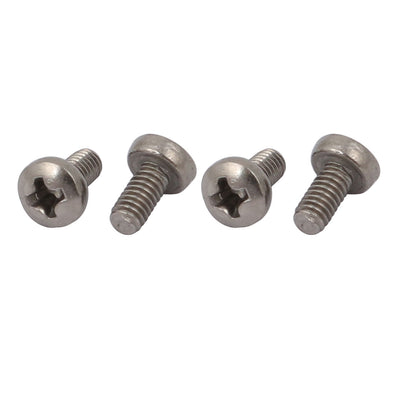 Harfington 4 Pcs M2.5x5mm Thread phillips Drive Pan Head Titanium Screw