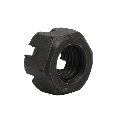 Harfington 5pcs M10x1.5mm Carbon Steel Grade 8 Hexagon Slotted Castle Nut Black