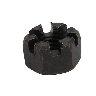 Harfington 5pcs M10x1.5mm Carbon Steel Grade 8 Hexagon Slotted Castle Nut Black