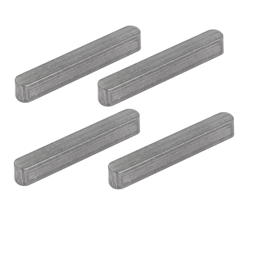 Harfington 36mmx5mmx5mm 304 Stainless Steel Key Stock Keystock Round Ended 4pcs