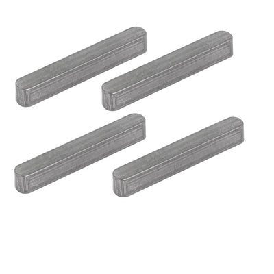 Harfington 36mmx5mmx5mm 304 Stainless Steel Key Stock Keystock Round Ended 4pcs