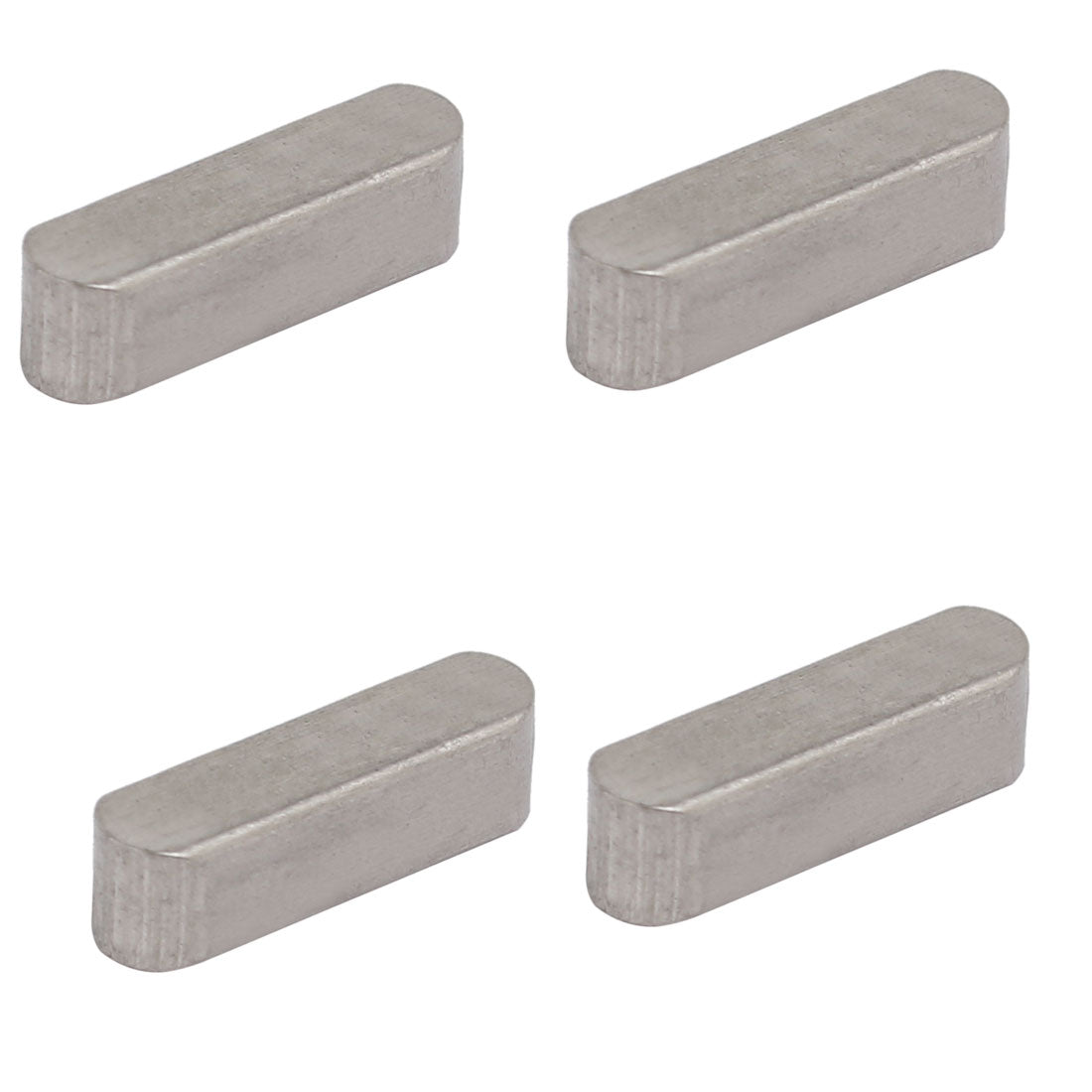 Harfington 14mmx4mmx4mm 304 Stainless Steel Key Stock Keystock Silver Tone 4pcs