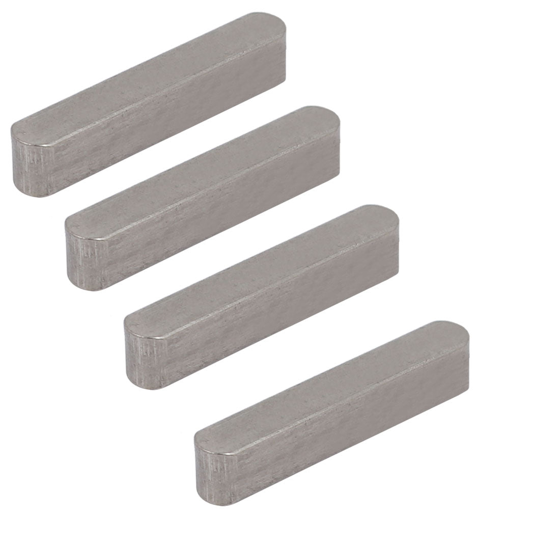 Harfington 22mmx4mmx4mm 304 Stainless Steel Key Stock Keystock Silver Tone 4pcs