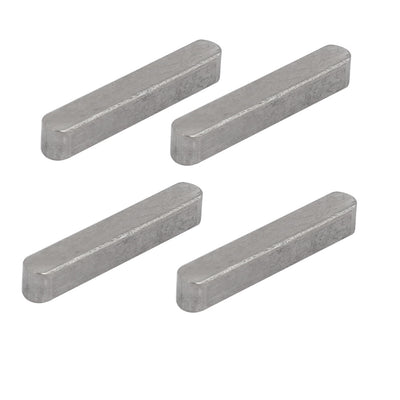 Harfington 18mmx3mmx3mm 304 Stainless Steel Key Stock Keystock Round Ended 4pcs