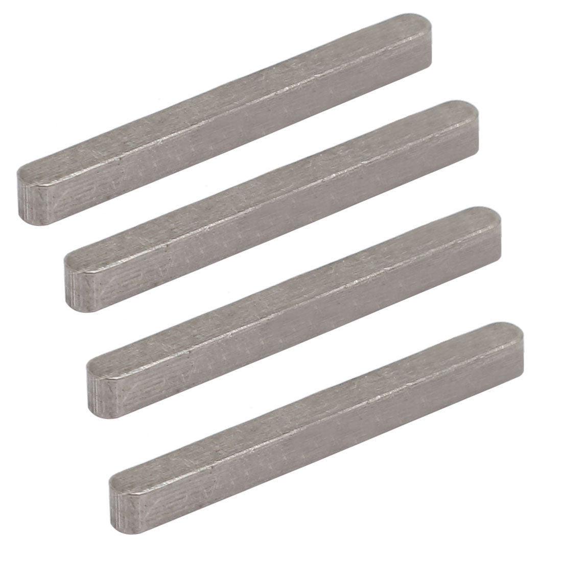 Harfington 32mmx3mmx3mm 304 Stainless Steel Key Stock Keystock Silver Tone 4pcs