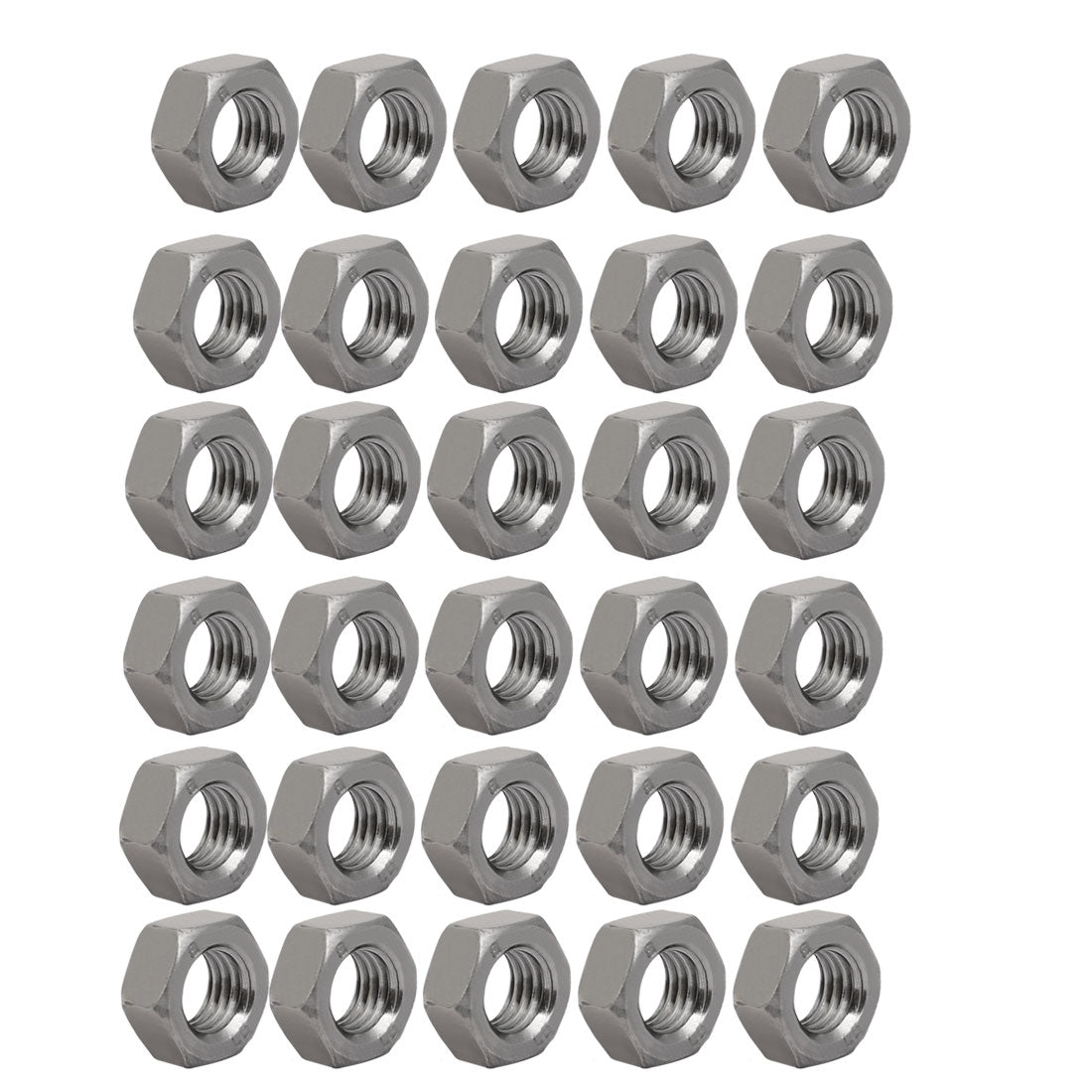 Harfington 30pcs M12 x 1.75mm Pitch Metric Coarse Thread Carbon Steel Left Hand Hex Nuts