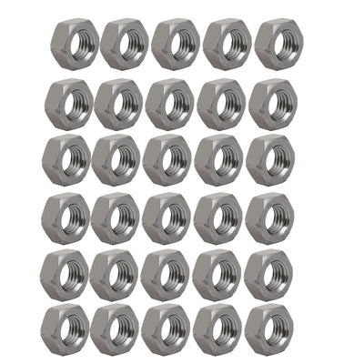 Harfington 30pcs M12 x 1.75mm Pitch Metric Coarse Thread Carbon Steel Left Hand Hex Nuts