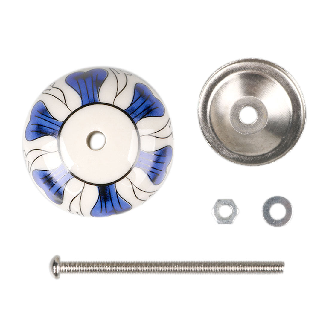 Harfington 6 x Hand Painted Ceramic Door Knobs Cabinet Drawer Wardrobe Cupboard Pull Handles