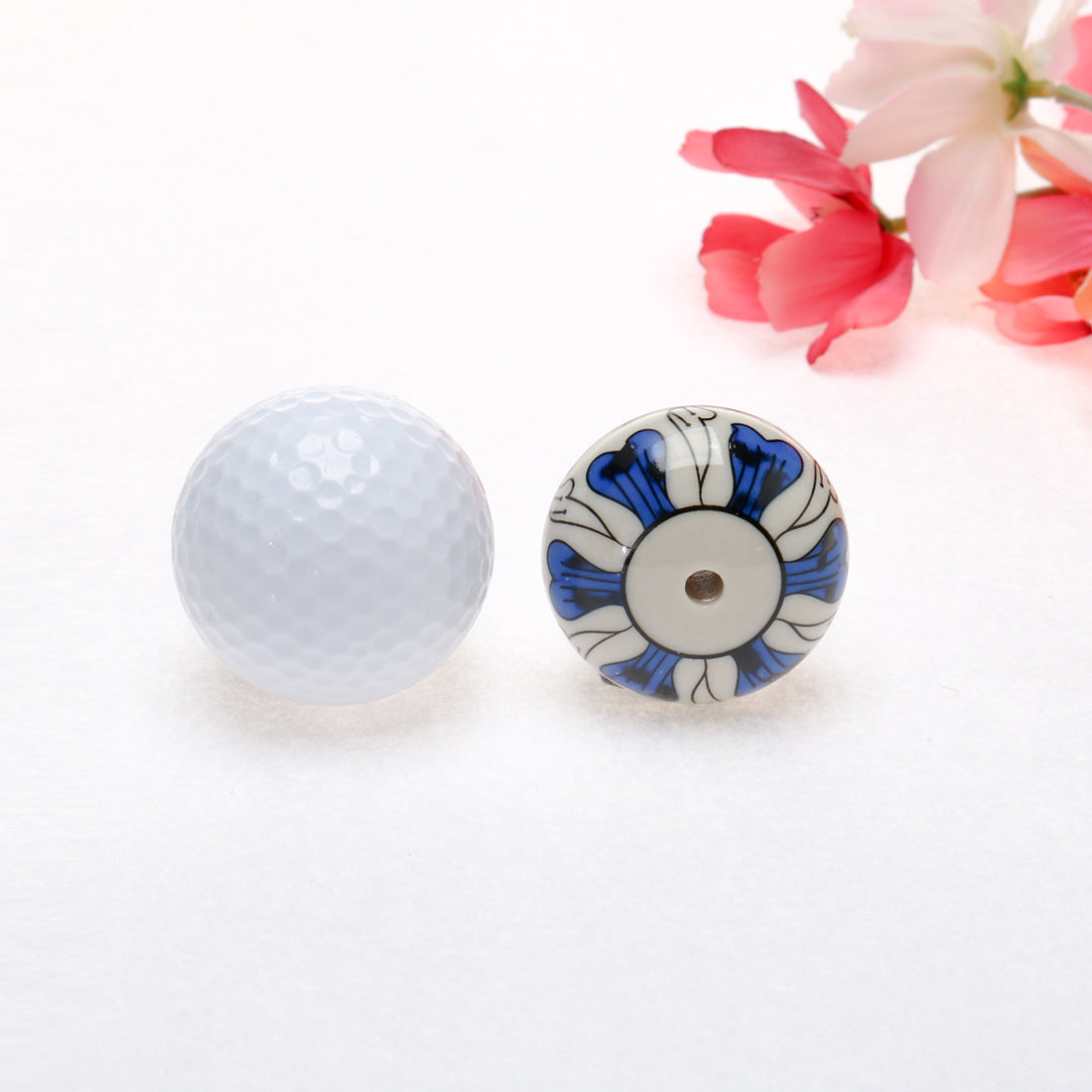 Harfington 6 x Hand Painted Ceramic Door Knobs Cabinet Drawer Wardrobe Cupboard Pull Handles