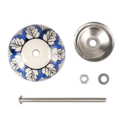 Harfington 6 x Hand Painted Ceramic Door Knobs Cabinet Drawer Wardrobe Cupboard Pull Handles