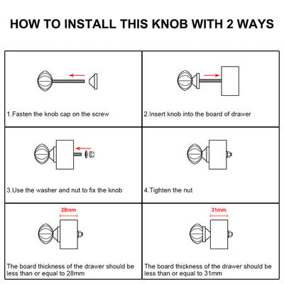 Harfington 6 x Hand Painted Ceramic Door Knobs Cabinet Drawer Wardrobe Cupboard Pull Handles