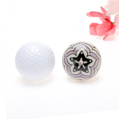 Harfington 6 x Hand Painted Ceramic Door Knobs Cabinet Drawer Wardrobe Cupboard Pull Handles