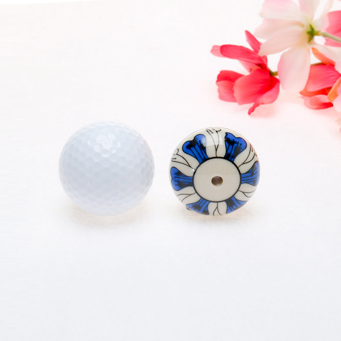 Harfington 6 x Hand Painted Ceramic Door Knobs Cabinet Drawer Wardrobe Cupboard Pull Handles