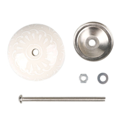 Harfington 6 x Hand Painted Ceramic Door Knobs Cabinet Drawer Wardrobe Cupboard Pull Handles