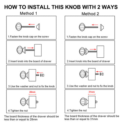 Harfington 6 x Hand Painted Ceramic Door Knobs Cabinet Drawer Wardrobe Cupboard Pull Handles