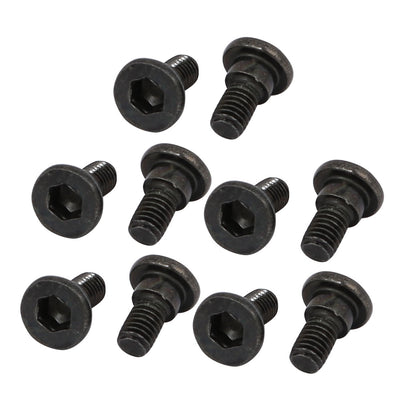 Harfington 10pcs Carbon Steel Shoulder Screw 4mm Shoulder Dia 2mm Shoulder Length M3x5mm Thread