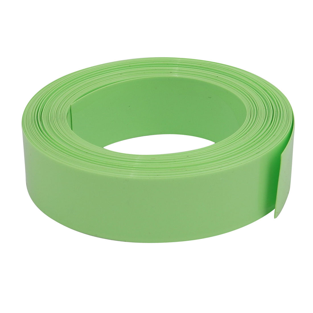 Harfington 15mm Flat Width 5M Long PVC Heat Shrinkable Tube Olive Green for Battery