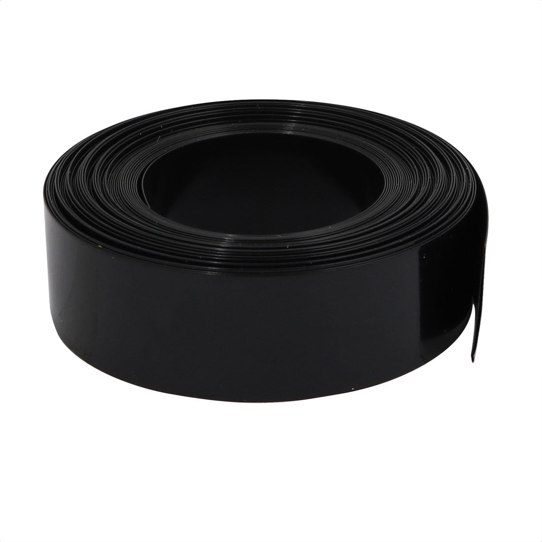 Harfington 17mm Flat Width 6M Length PVC Heat Shrinkable Tube Black for AAA Battery