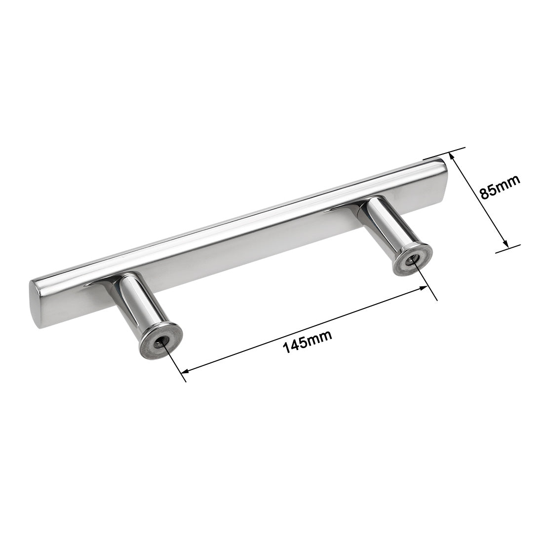 Harfington 145mm Hole Center 304 Stainless Steel Shower Door Handle Polished Silver Tone