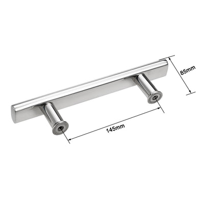 Harfington 145mm Hole Center 304 Stainless Steel Shower Door Handle Polished Silver Tone