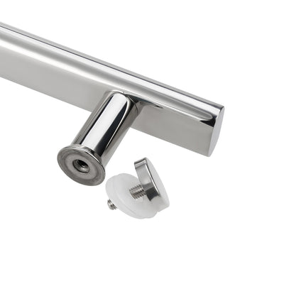 Harfington 145mm Hole Center 304 Stainless Steel Shower Door Handle Polished Silver Tone
