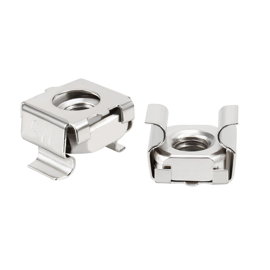 Harfington 55 Pack, M5 Cage Nut, Carbon Steel Nickel Plated for Server Shelf Cabinet