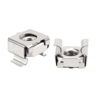 Harfington 55 Pack, M5 Cage Nut, Carbon Steel Nickel Plated for Server Shelf Cabinet
