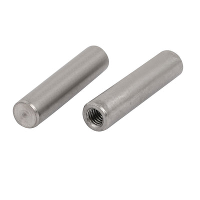 Harfington 304 Stainless Steel M5 Female Thread 8mm x 35mm Cylindrical Dowel Pin 4pcs