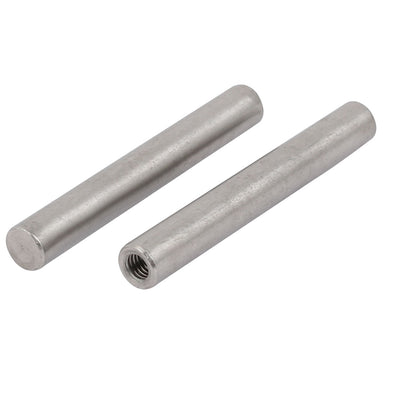 Harfington 304 Stainless Steel M5 Female Thread 8mm x 60mm Cylindrical Dowel Pin 2pcs