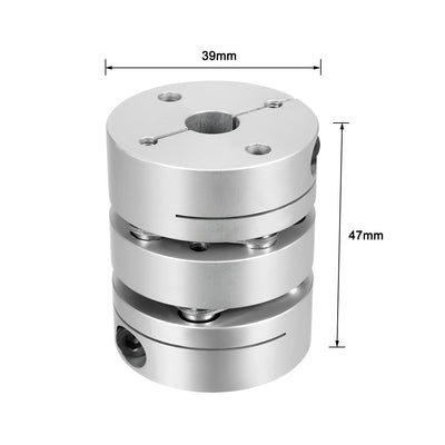 Harfington Uxcell Clamp Tight Motor Shaft 2 Diaphragm Coupling Coupler 47x39mm