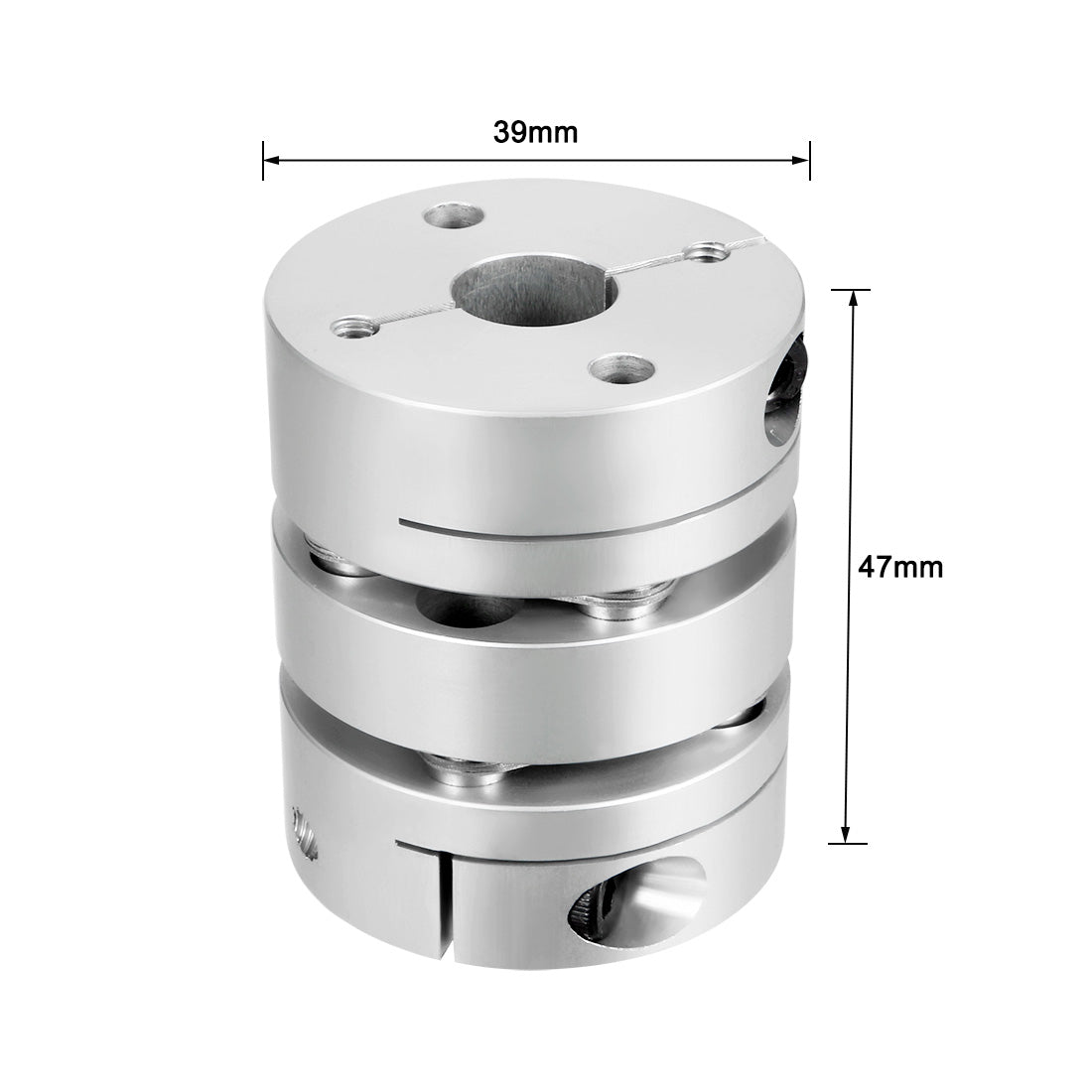 uxcell Uxcell Clamp Tight Motor Shaft 2 Diaphragm Coupling Coupler 47x39mm