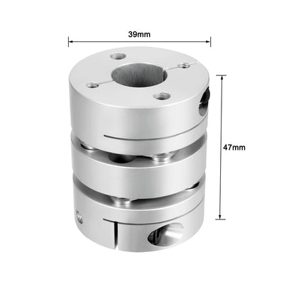 Harfington Uxcell Clamp Tight Motor Shaft 2 Diaphragm Coupling Coupler 47x39mm