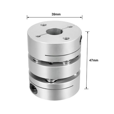 Harfington Uxcell Clamp Tight Motor Shaft 2 Diaphragm Coupling Coupler 47x39mm