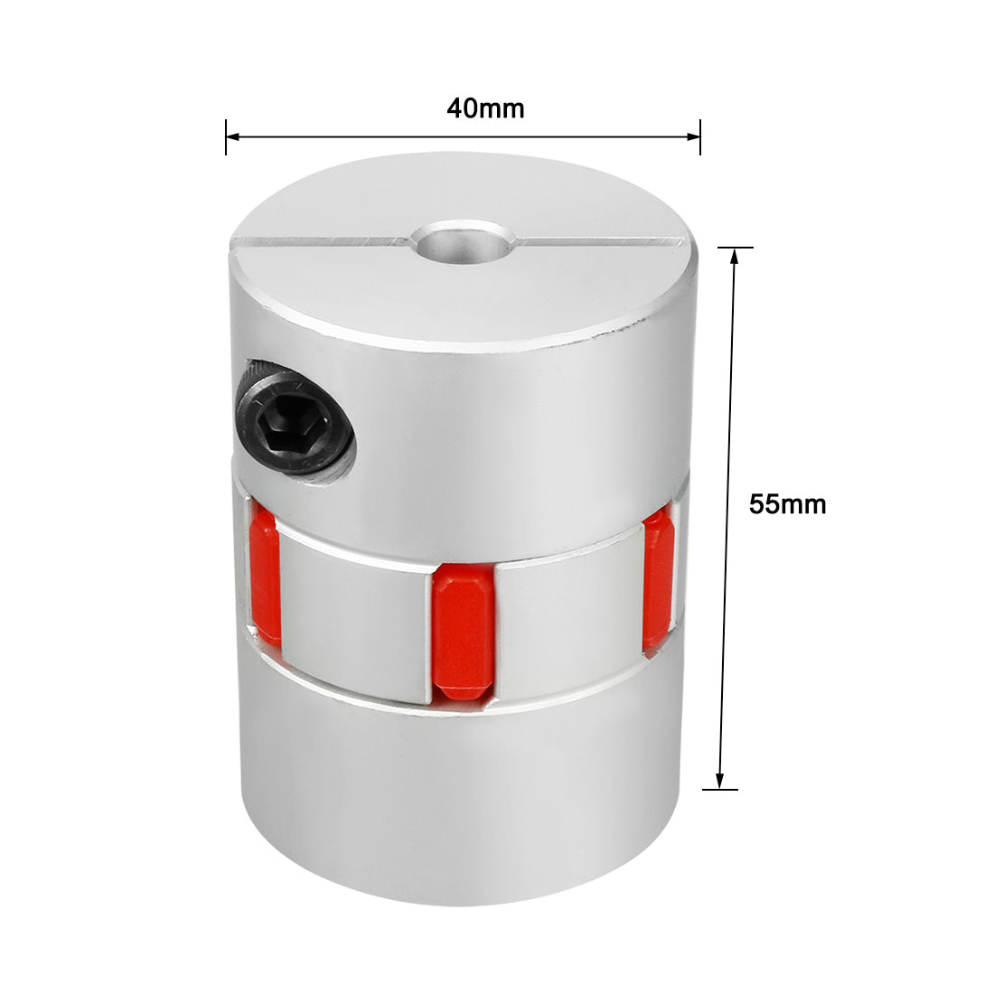 uxcell Uxcell Shaft Plum Shaped Coupling Coupler 40mm Diameter 55mm Length