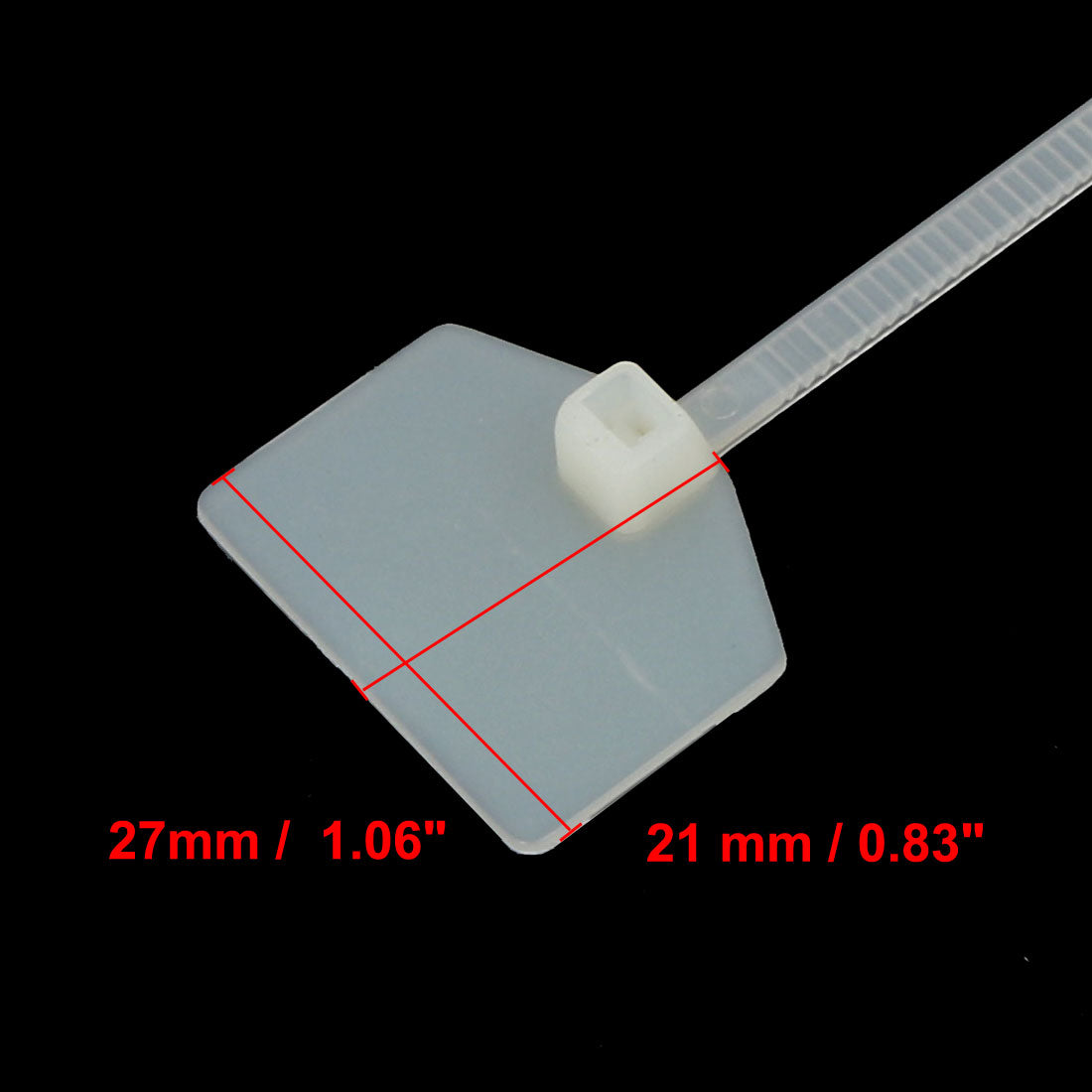 Harfington 155mm Long Nylon Self-Locking 21x27mm Label Marker Cable Tie Strap Zip White