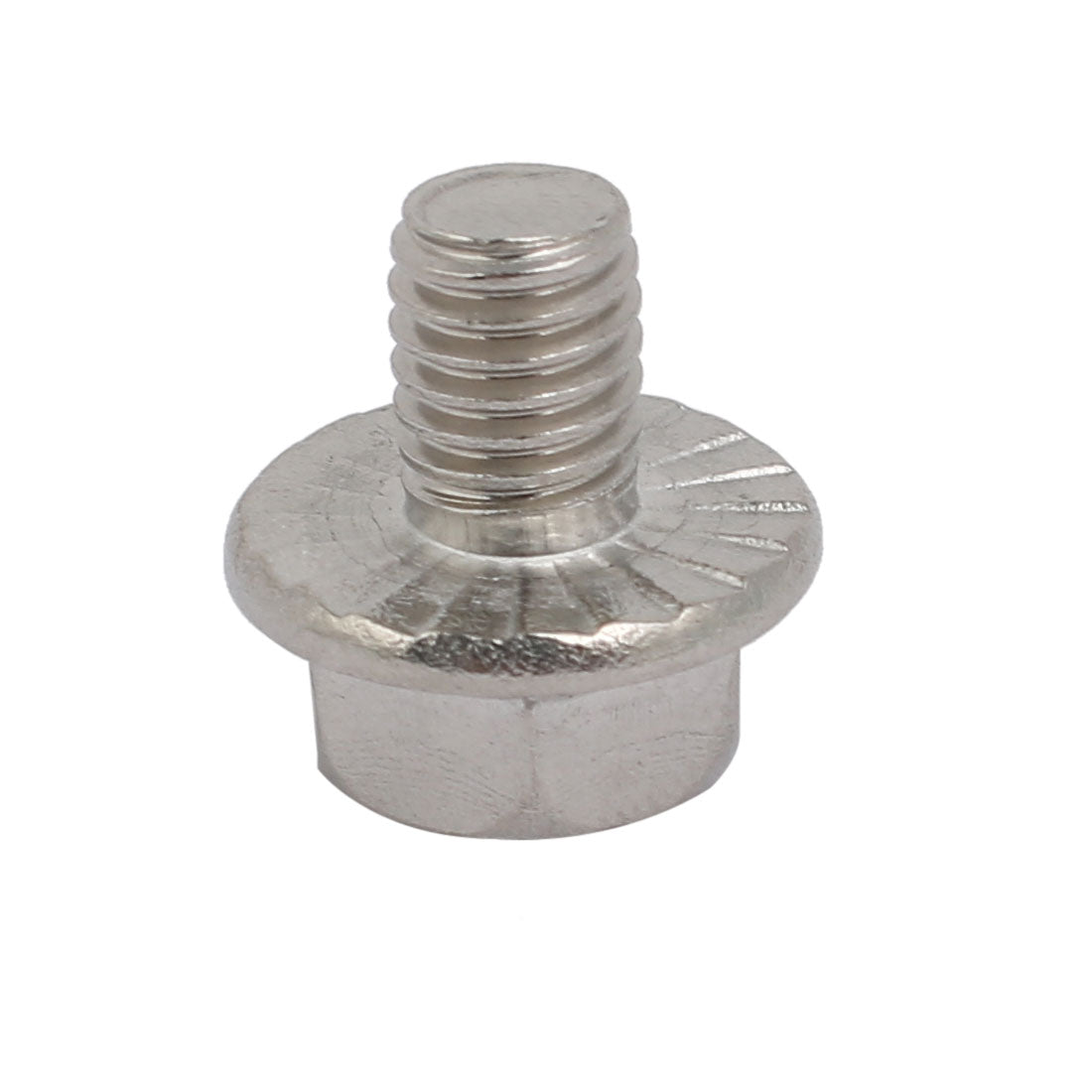 Harfington M6x8mm Thread 304 Stainless Steel Hex Head Serrated Flange Screw Bolt 15pcs