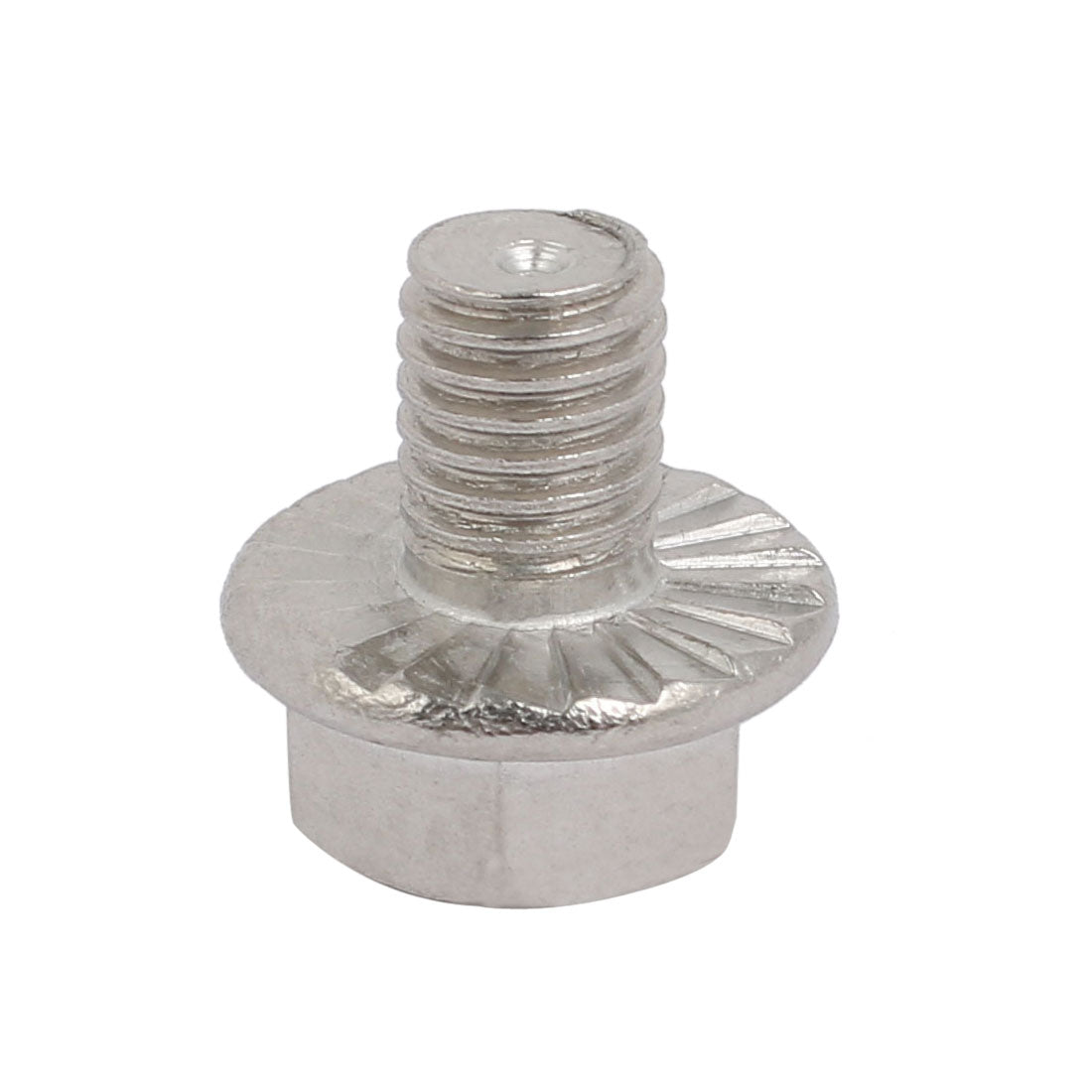 Harfington M8x10mm Thread 304 Stainless Steel Hex Head Serrated Flange Screw Bolt 4pcs