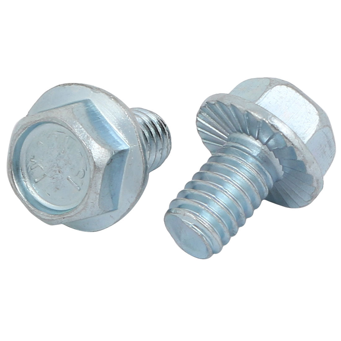 Harfington 8Pcs 5/16-18 x 1/2 Inch Thread Carbon Steel Hex Serrated Head Flange Screw Bolt