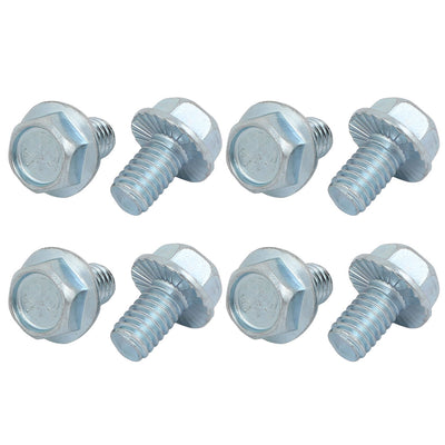 Harfington 8Pcs 5/16-18 x 1/2 Inch Thread Carbon Steel Hex Serrated Head Flange Screw Bolt