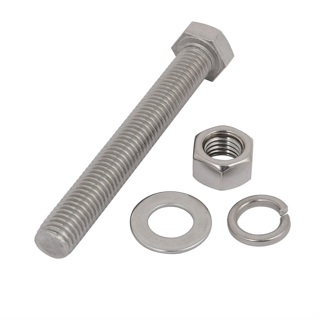 Harfington 2 Set M12x90mm 304 Stainless Steel Hex Bolts w Nuts and Washers Assortment Kit
